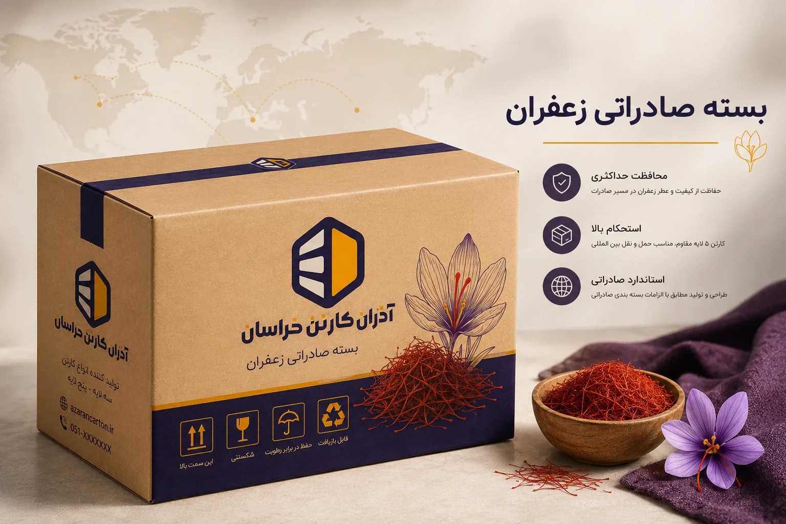 بستهٔ صادراتی زعفران
